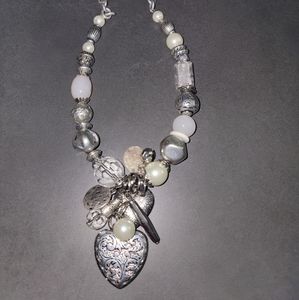 White sliver necklace